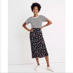 Madewell drifting flower midi slip skirt, 2